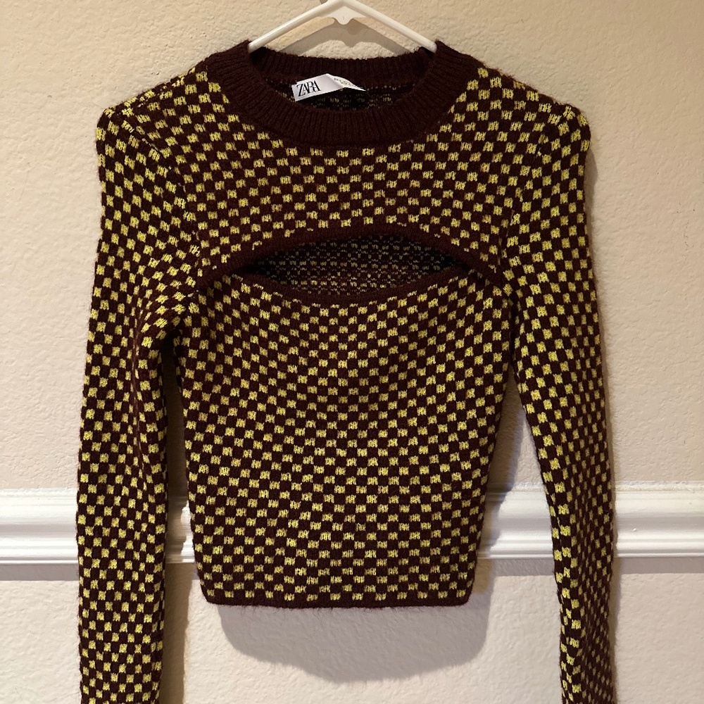 ZARA Cut Out Knit Sweater - NEW